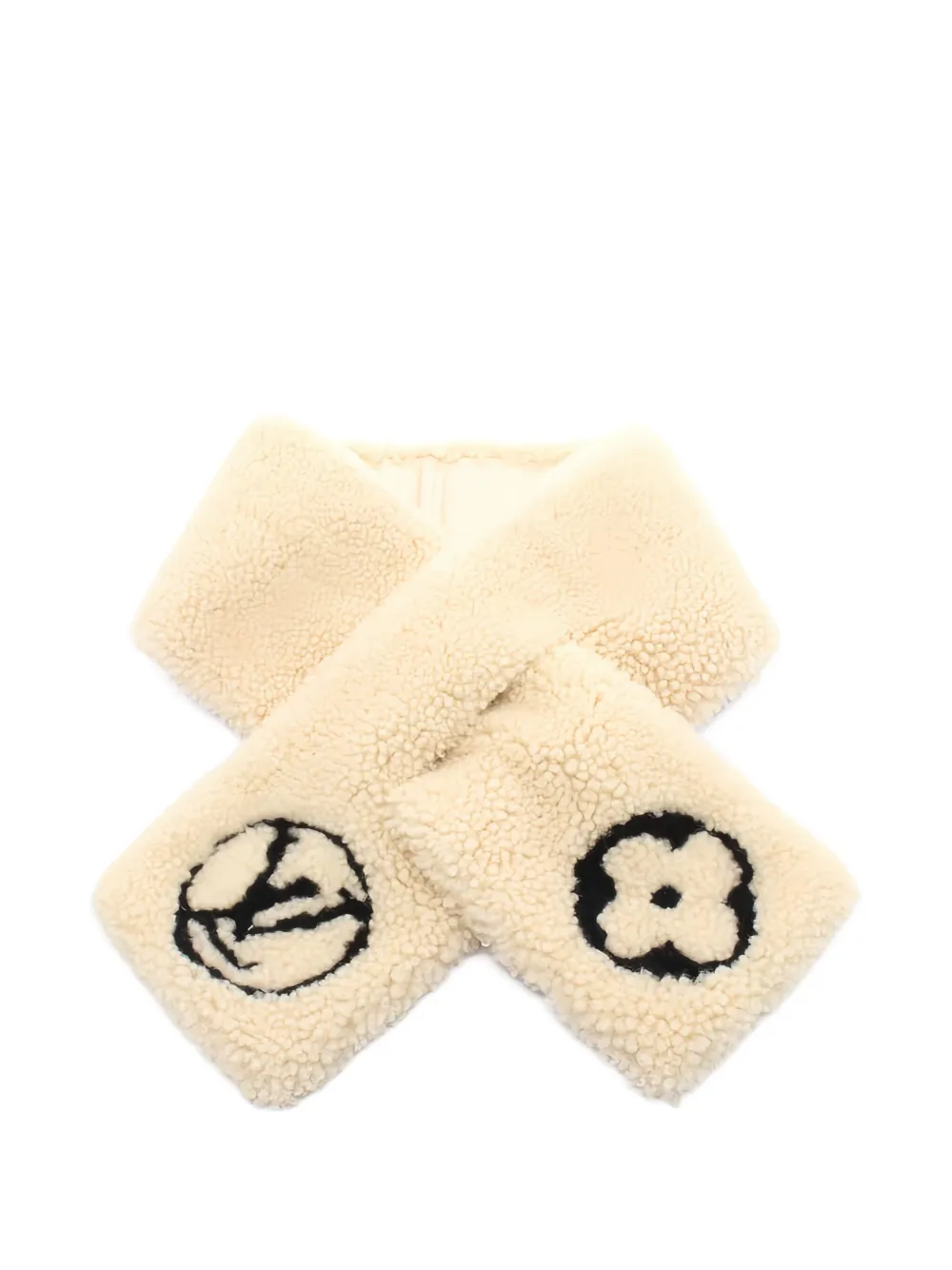 Pre-owned Louis Vuitton 2010s Logo-detail Scarf In Neutral