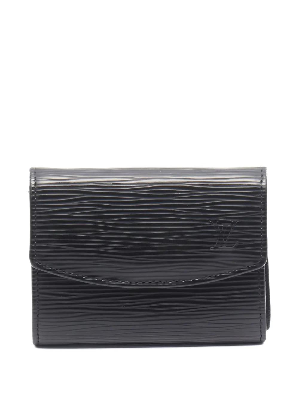 Pre-owned Louis Vuitton 2010 Epi Leather Wallet In Black