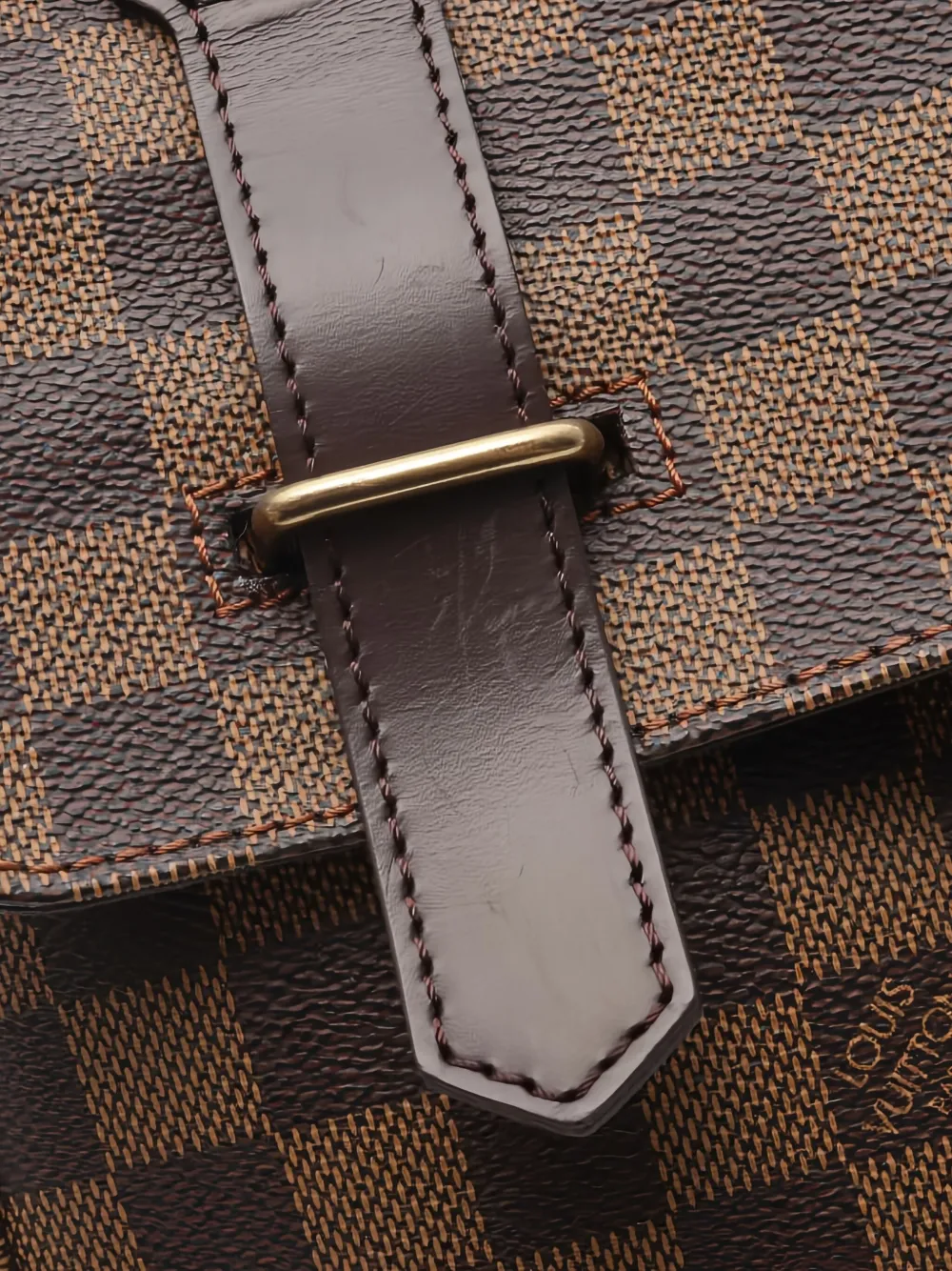 Pre-owned Louis Vuitton 2004 Damier Ebéne Shoulder Bag In Brown
