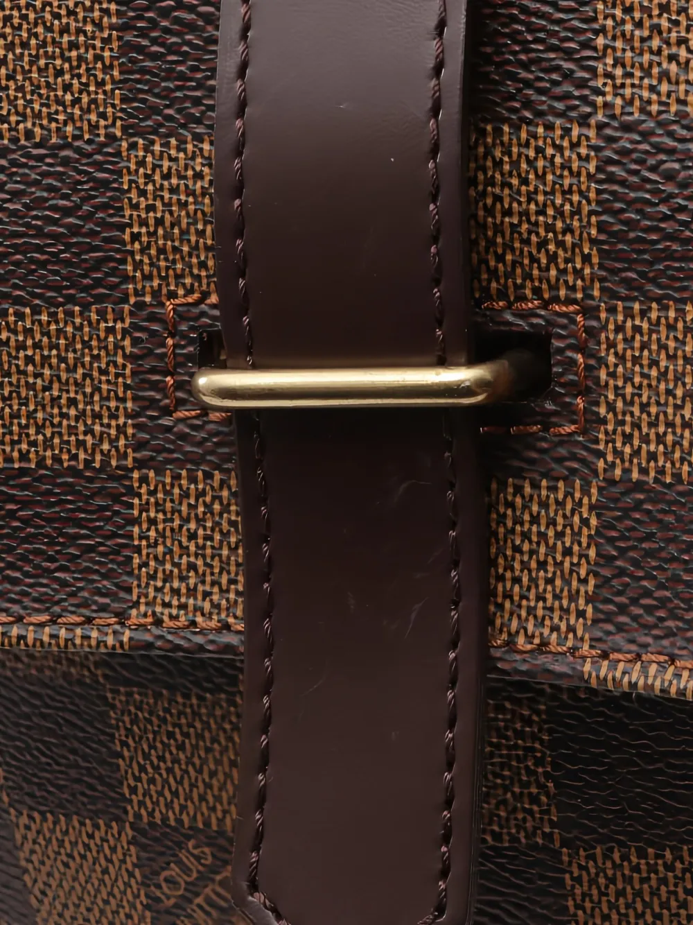 Pre-owned Louis Vuitton 2004 Damier Ebéne Shoulder Bag In Brown