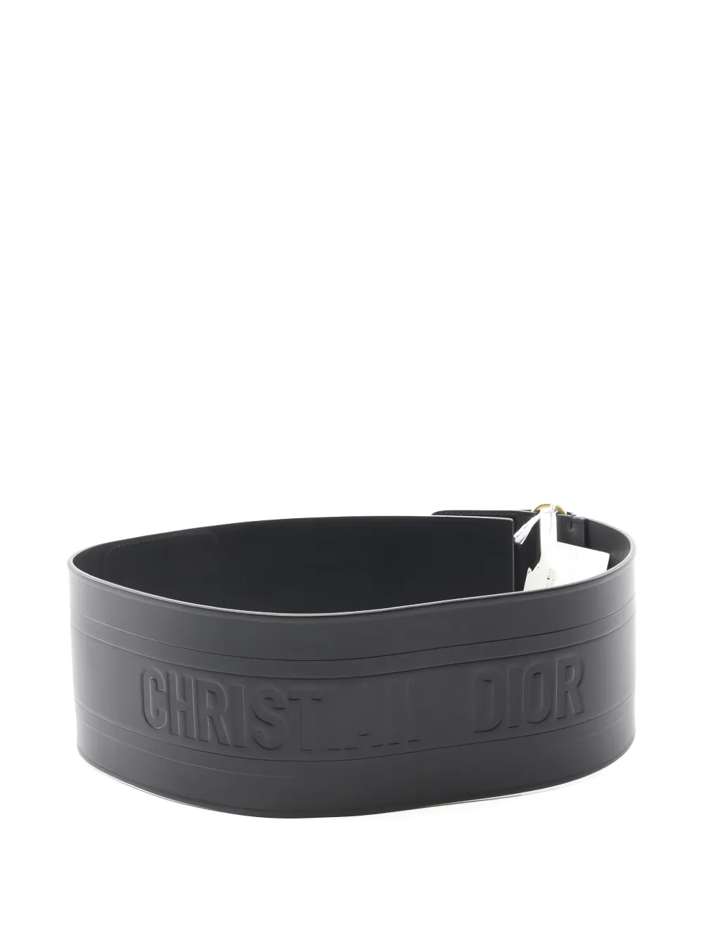 Christian Dior Pre-Owned 2020s double-buckle leather waist belt | Pre-Owned | Image 2