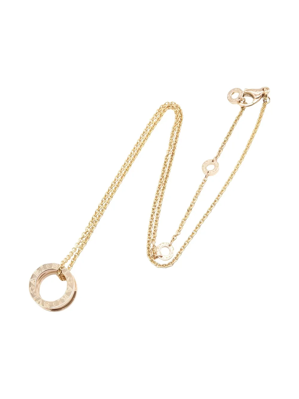 Pre-owned Bvlgari 2010s 18kt Rose Gold B-zero1 B Design Legend Necklace