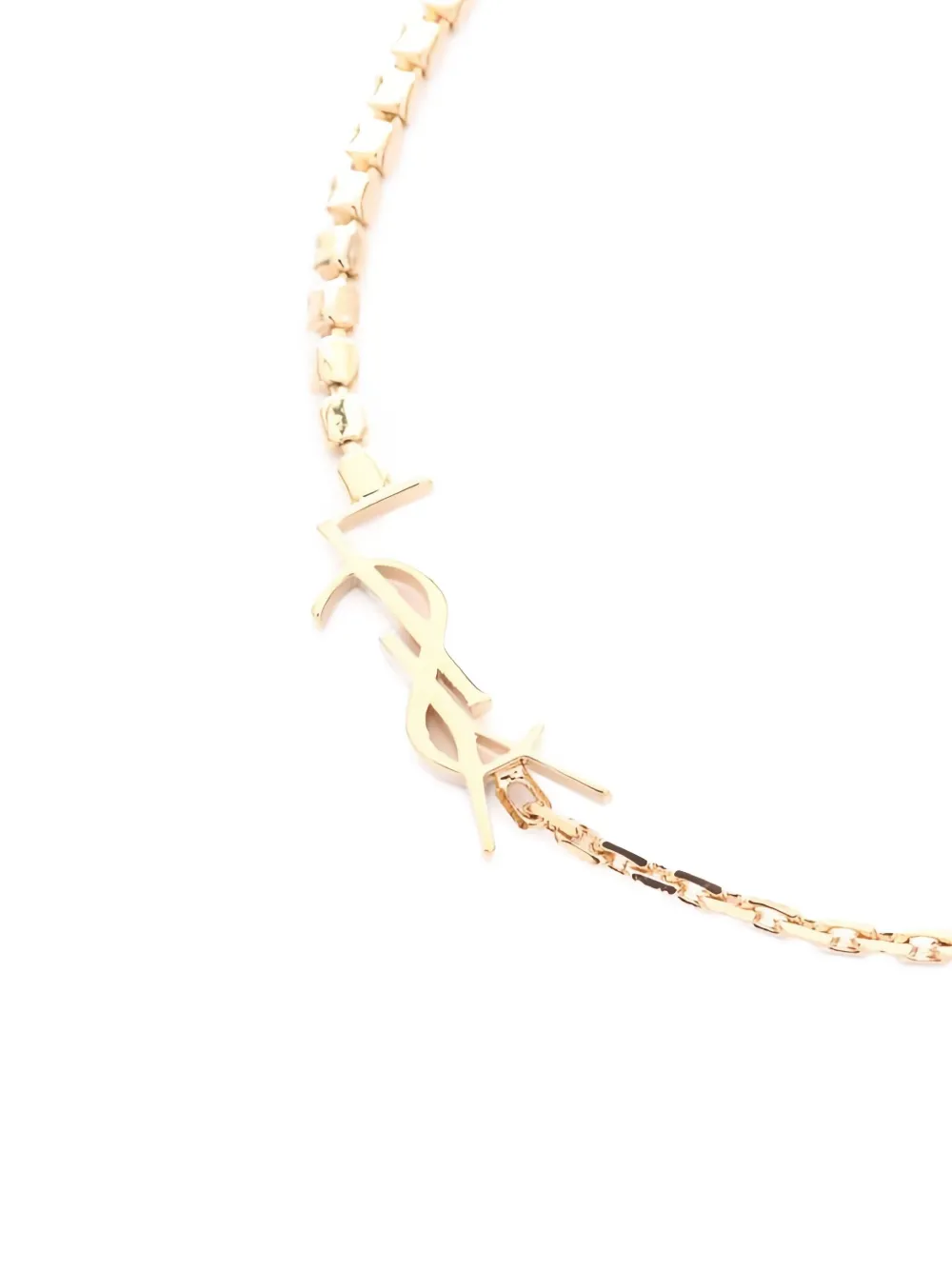 Pre-owned Saint Laurent 2020s Cassandre Charm Bracelet In Gold