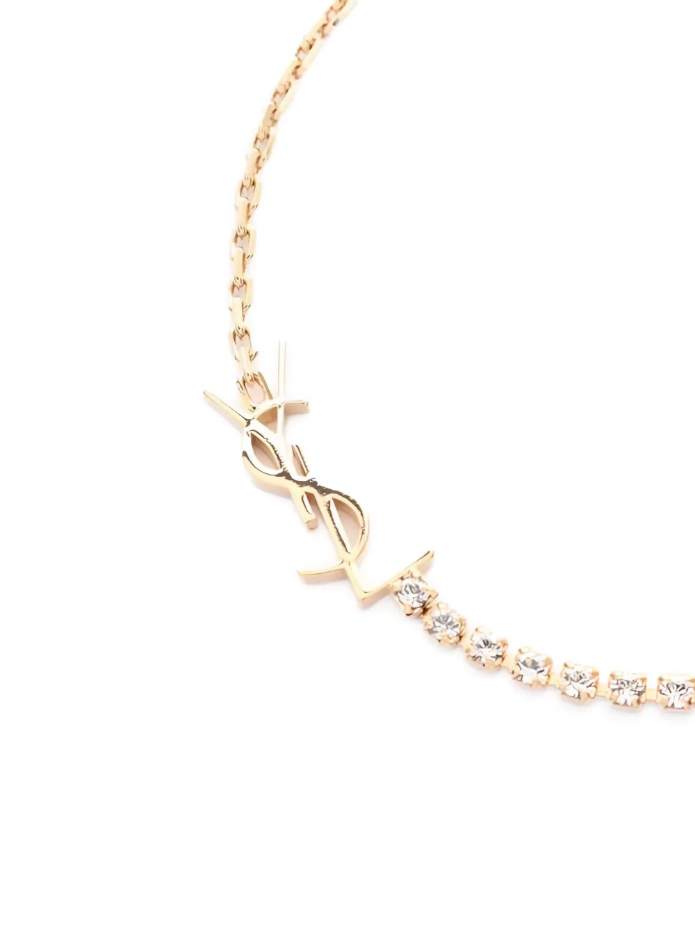 Pre-owned Saint Laurent 2020s Cassandre Charm Bracelet In Gold