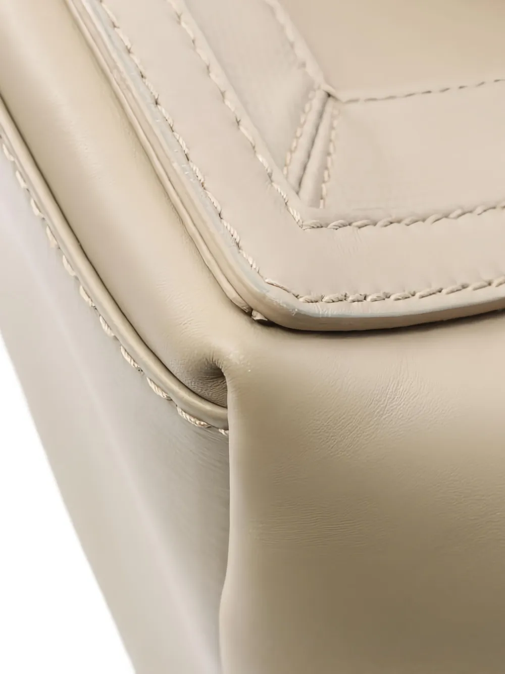 Pre-owned Balenciaga Small Cabas Leather Tote Bag In Neutral