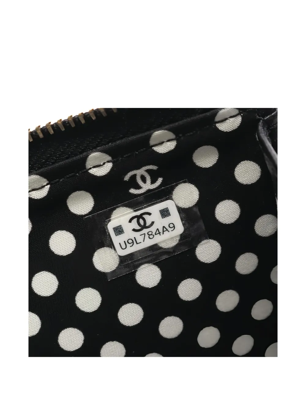 Pre-owned Chanel 2021s Matelassé Pearl-embellished Card Case In Black
