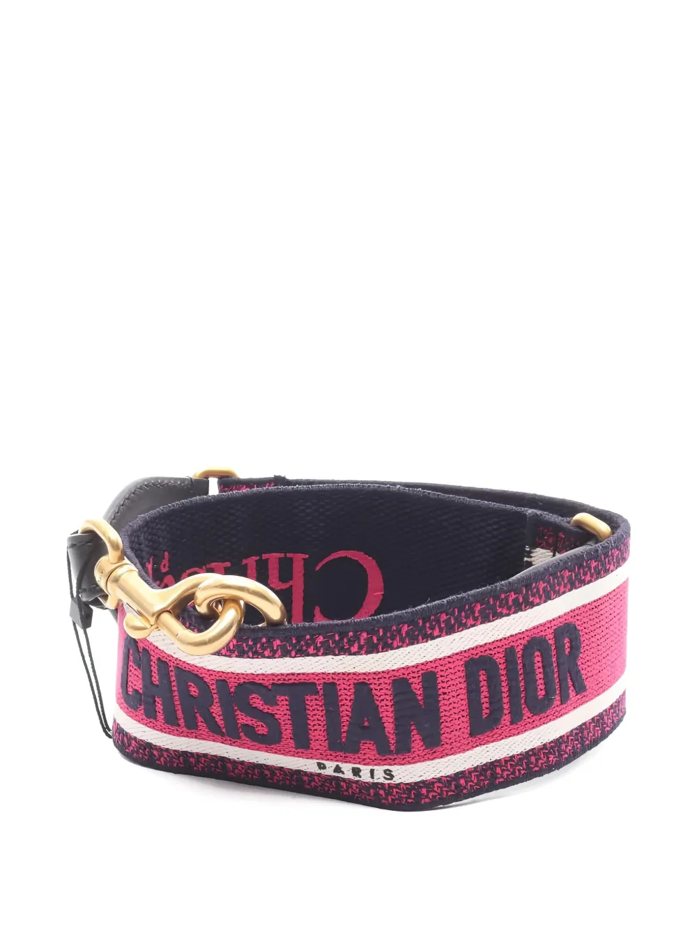 Pre-owned Dior 2020s Embroidery Canvas Shoulder Strap In Pink