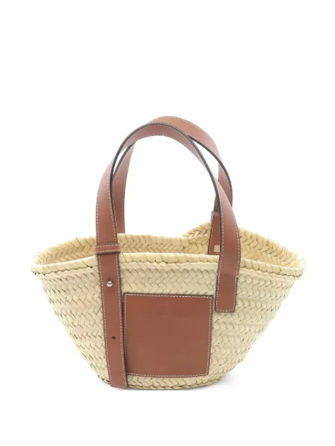 Loewe Pre-Owned tote de rafia y piel 2020