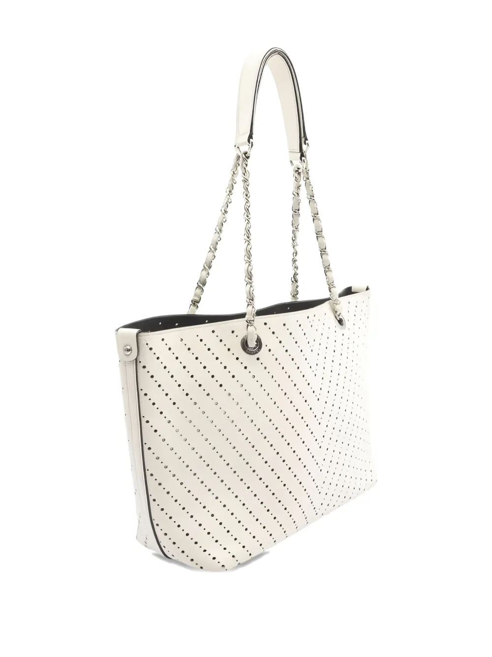 Pre-owned Chanel 2016-2017 Coco-mark Tote Bag In White
