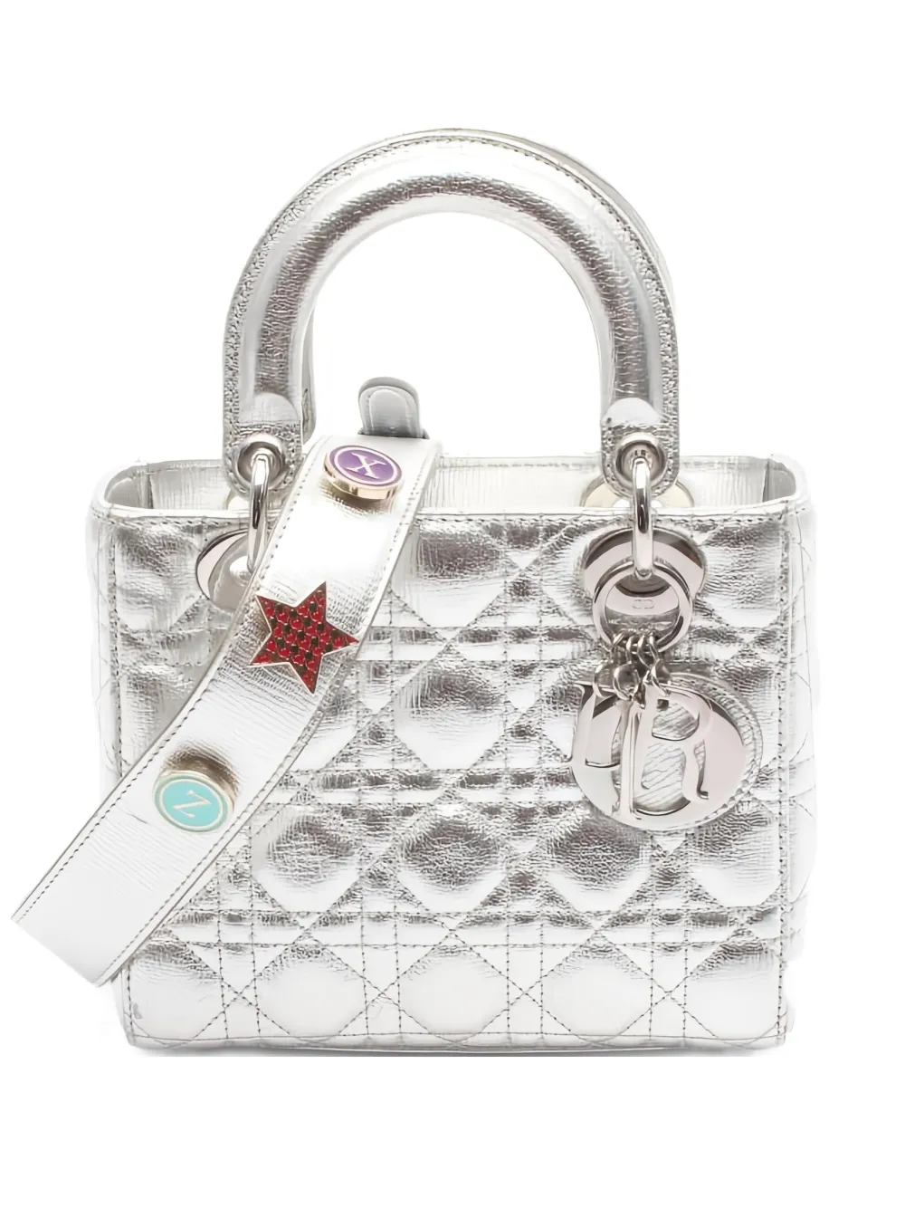 Christian Dior Pre-Owned 2010s Lady dior My ABCDior Canage two-way handbag - Argento