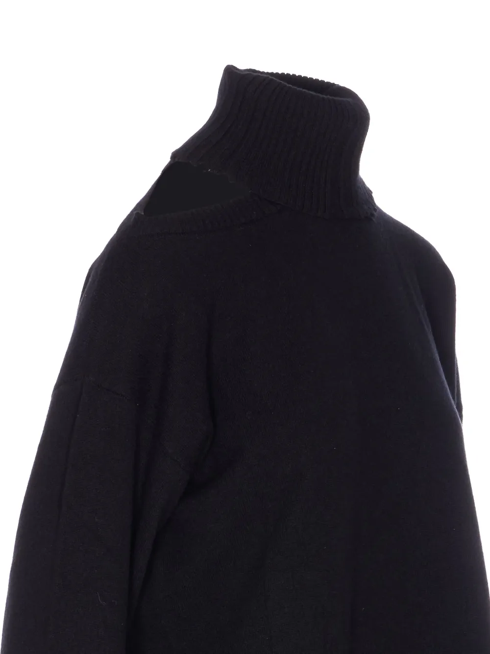 Uma Wang Cutout Distressed Sweater In Black