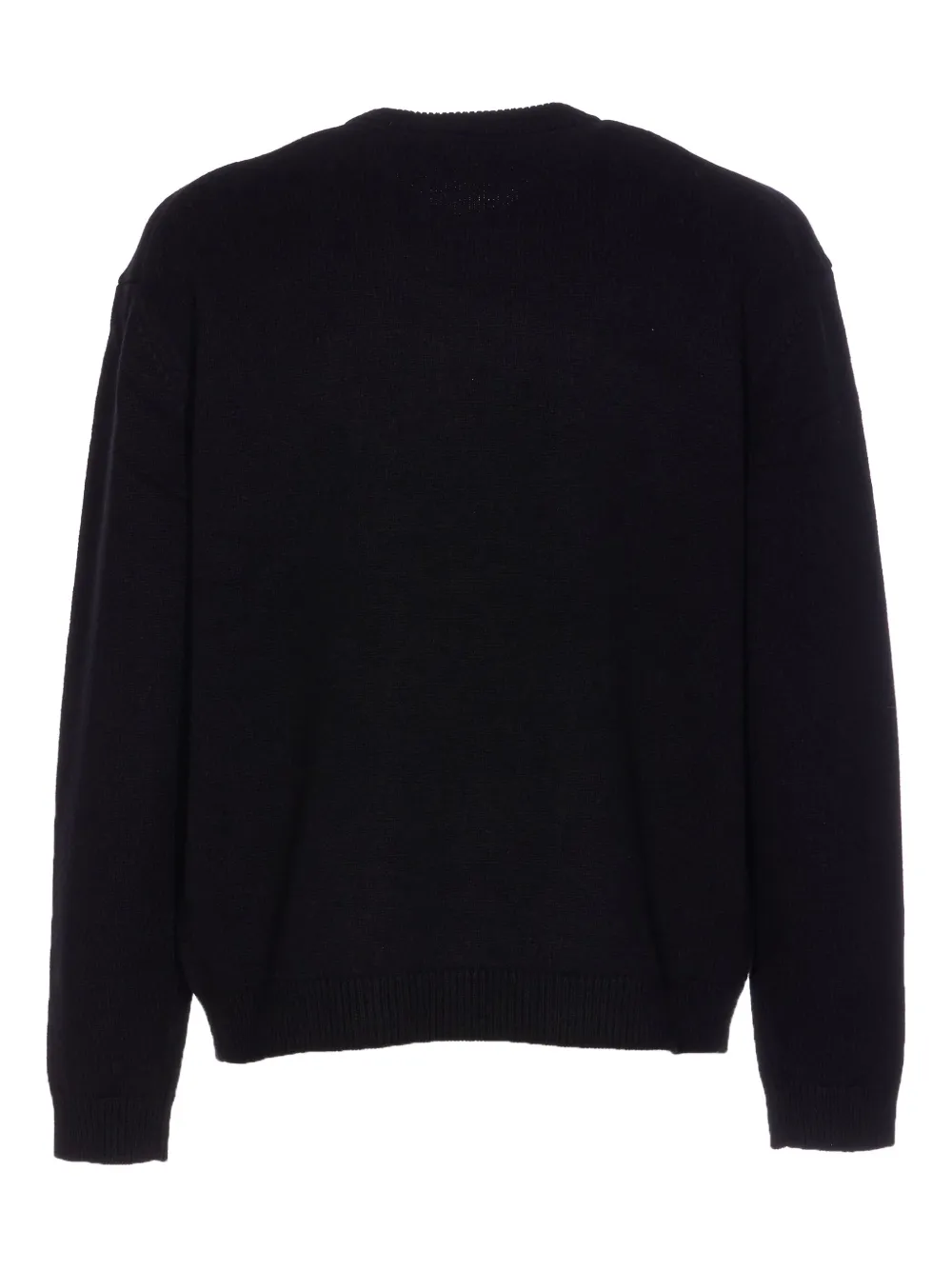 Maison Kitsuné fox-head sweater - Zwart