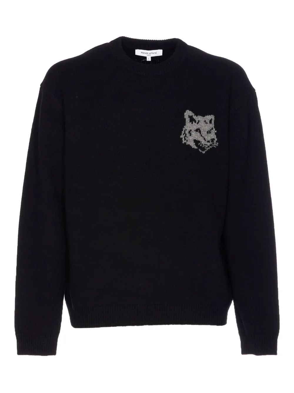 Maison Kitsuné フォックスヘッド セーター - ブラック Maison Kitsuné フォックスヘッド セーター - ブラック