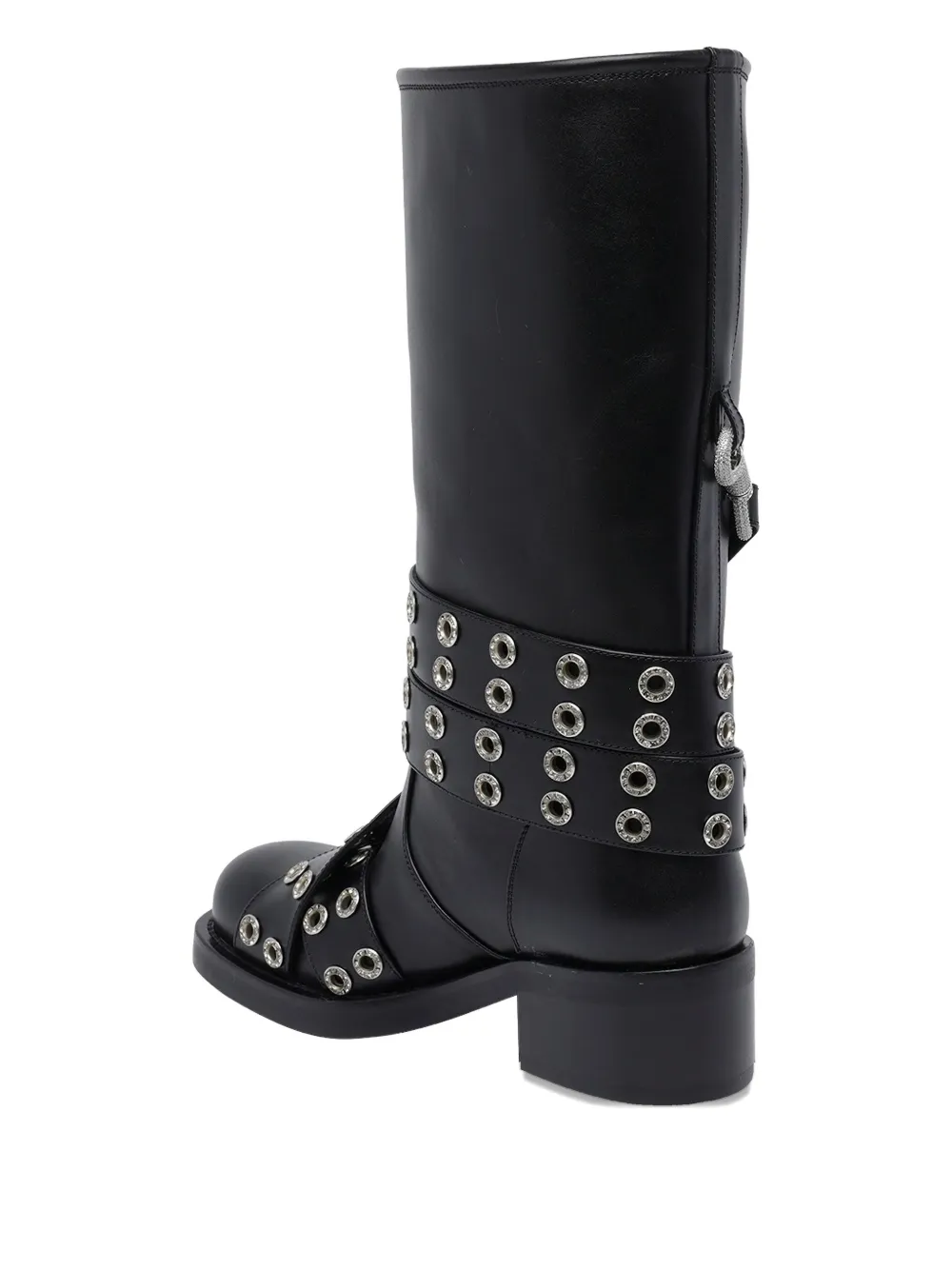 MACH & MACH 50 mm biker boots met gesp Zwart