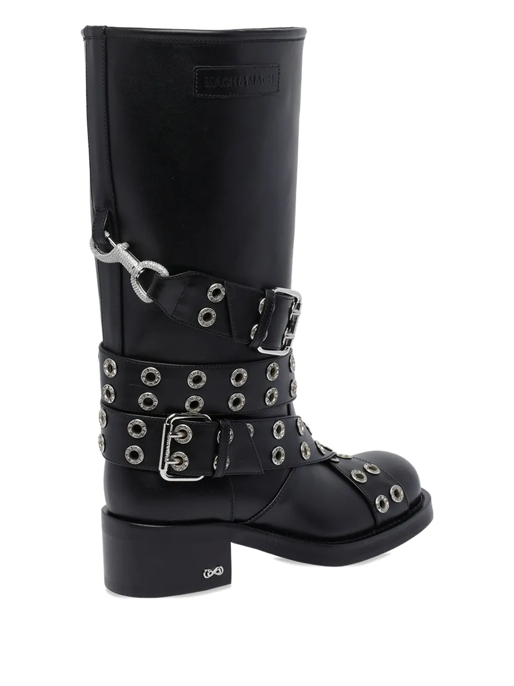 MACH & MACH 50 mm biker boots met gesp Zwart