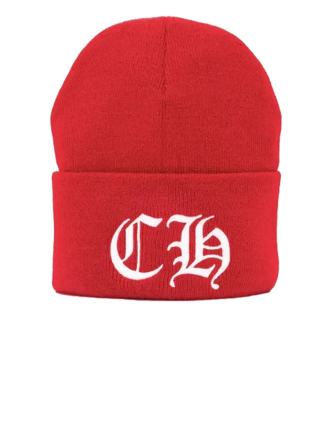 Chrome Hearts ribbed beanie hat