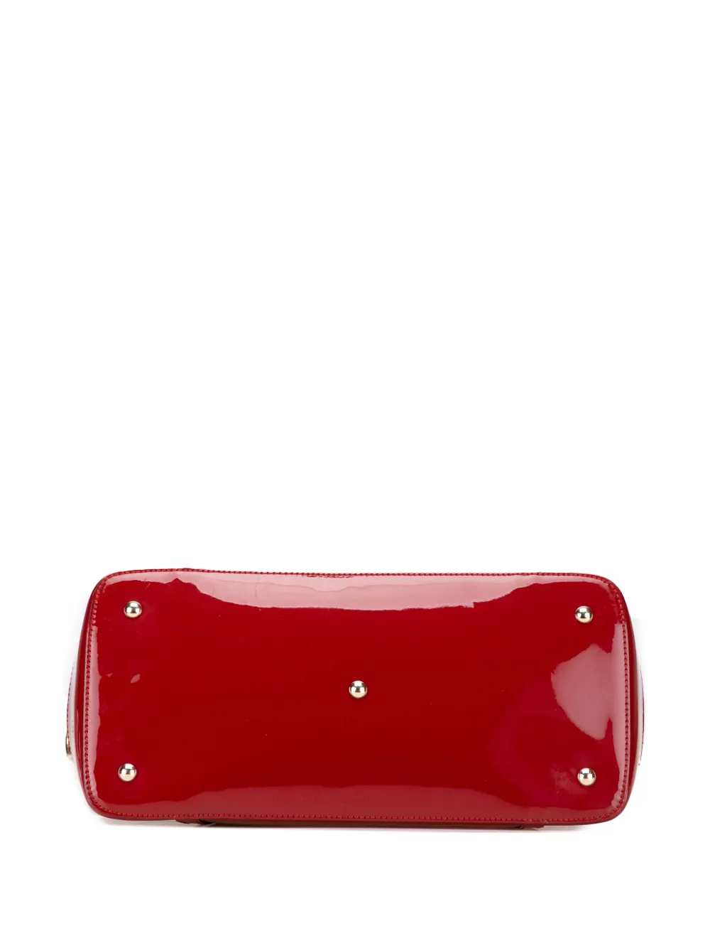 Pre-owned Gucci 2000-2015 Large Microssima Patent Nice Dome Satchel In Red