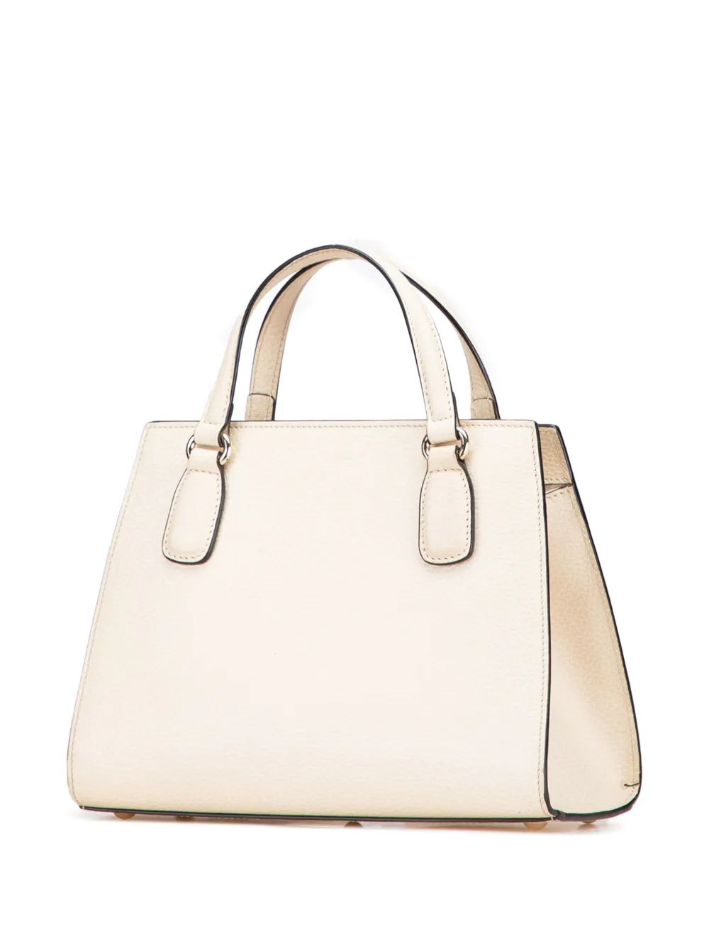 Pre-owned Gucci 2016-2025 Medium Dollar Calf Soho Top Handle Convertible Tote Satchel In White