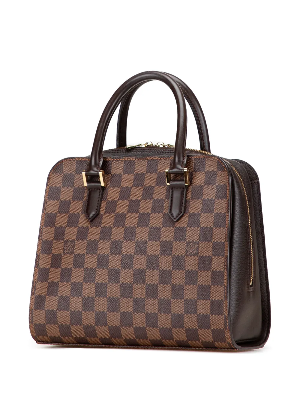 Pre-owned Louis Vuitton 1999 Damier Ebene Triana Handbag In Brown