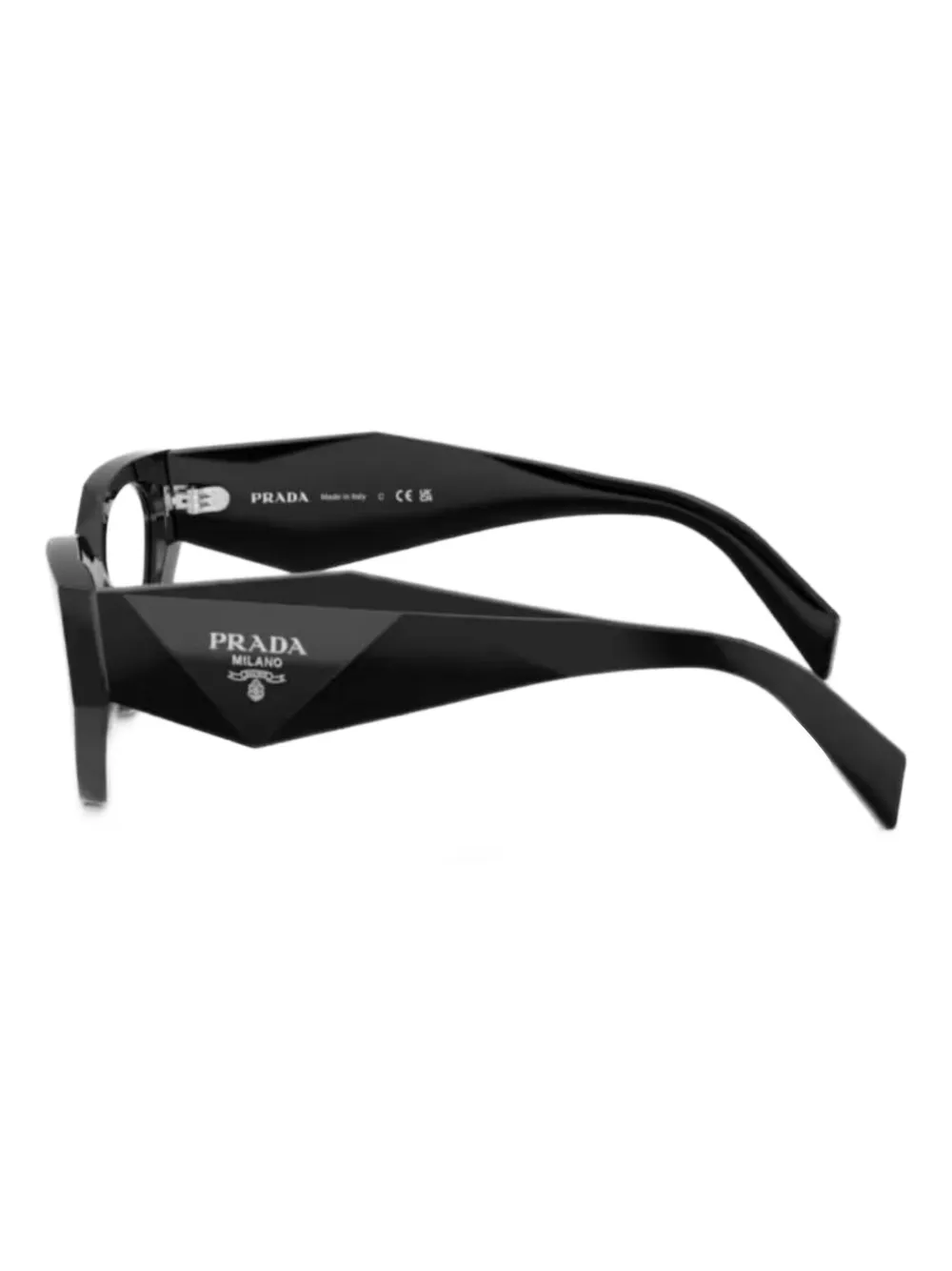 Prada Eyewear Bril met geometrisch montuur Zwart