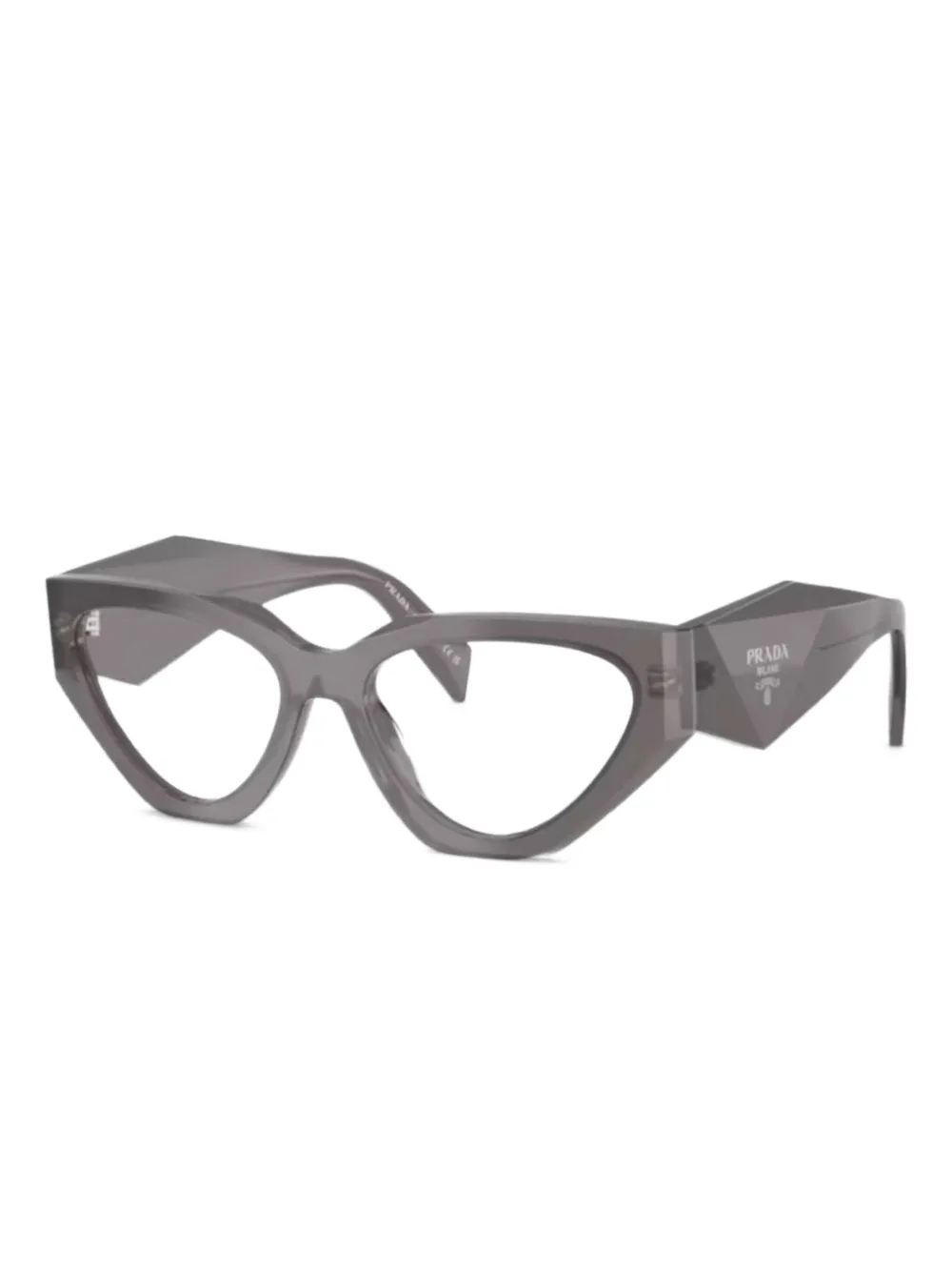 Prada Eyewear geometric-frame glasses | Grey | Image 1