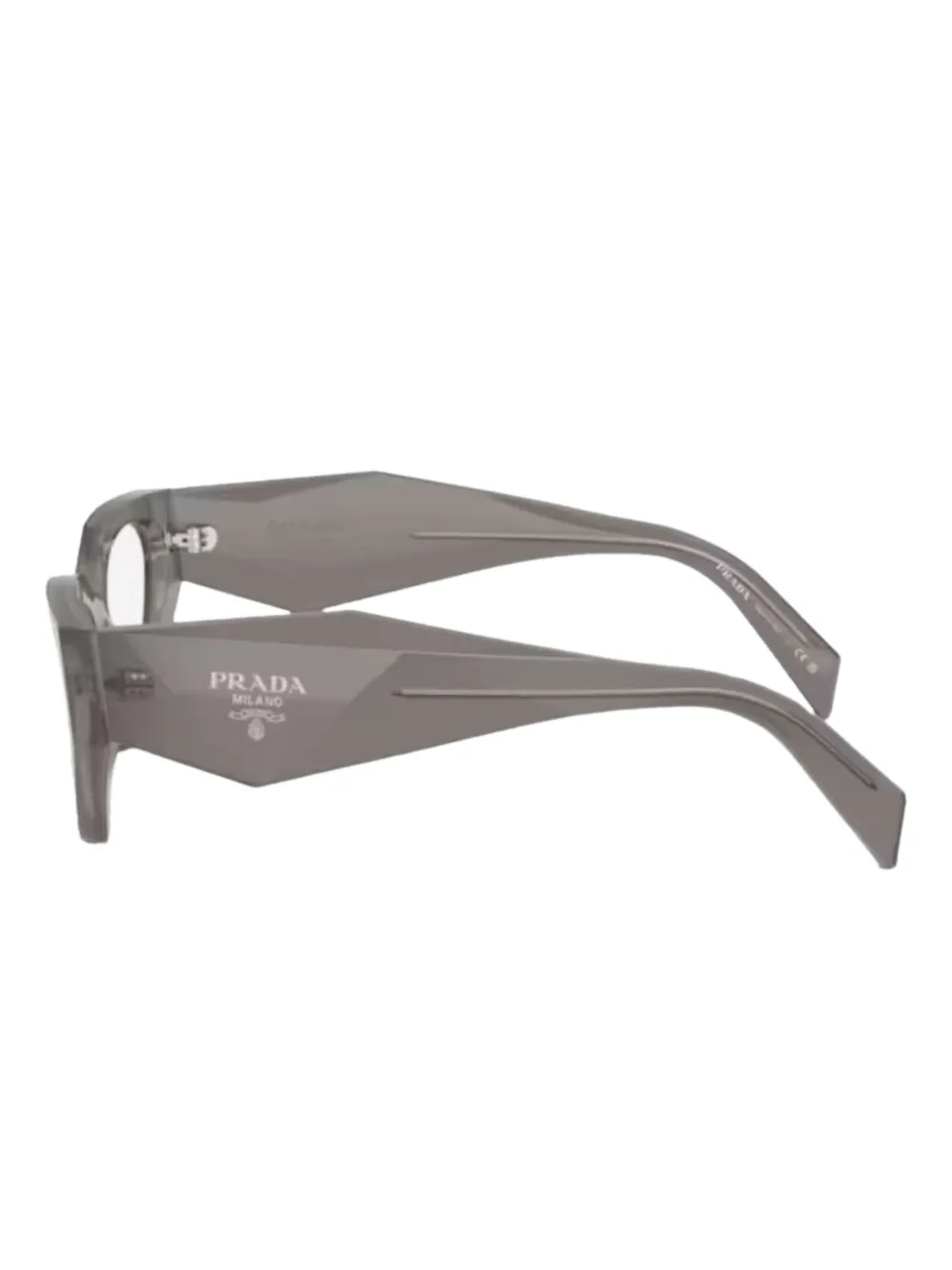 Prada Eyewear Bril met geometrisch montuur Grijs