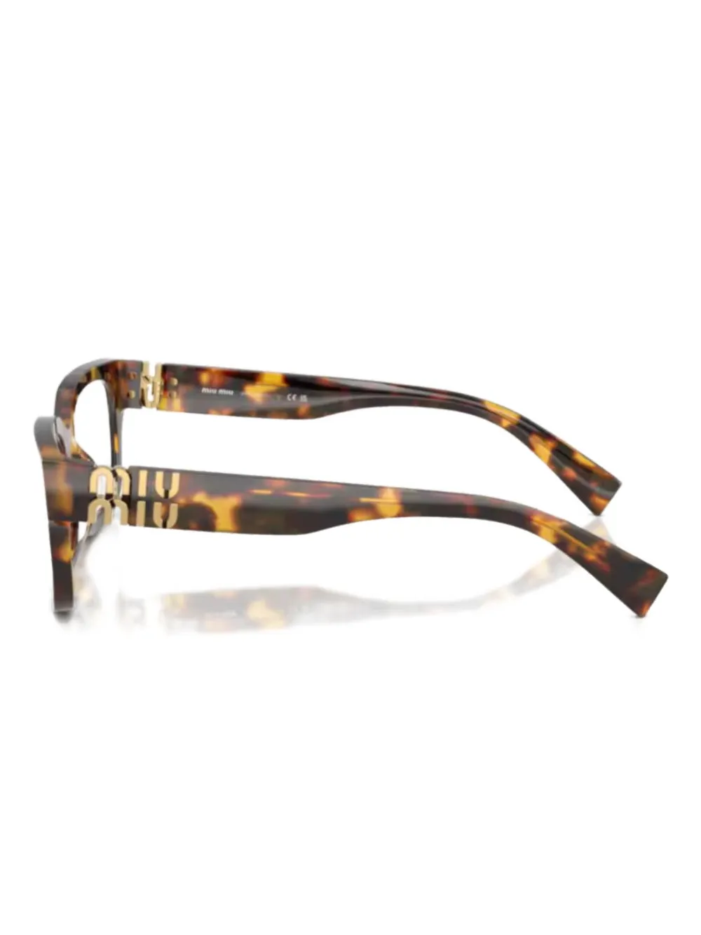 Miu Eyewear Bril met vierkant montuur Bruin