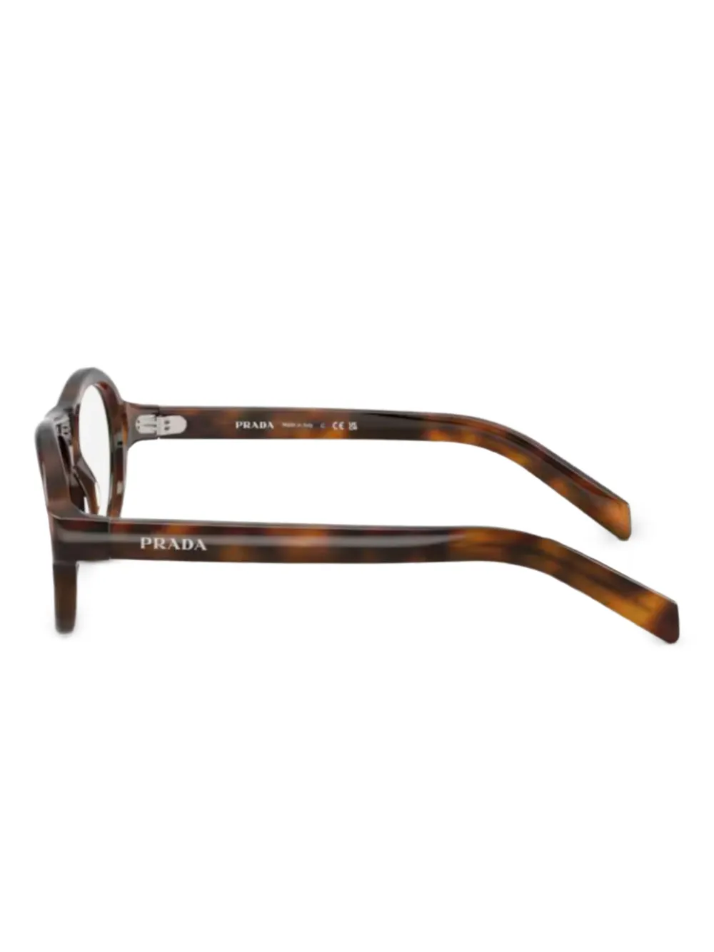Prada Eyewear Bril met geometrisch montuur Bruin