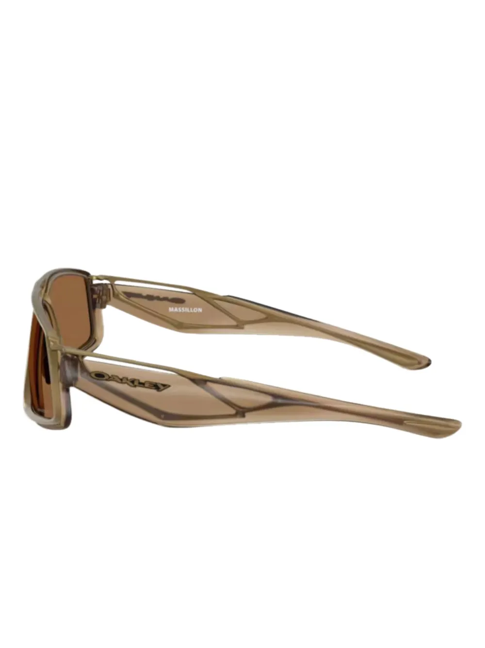 Oakley Zonnebril met geometrisch montuur Bruin