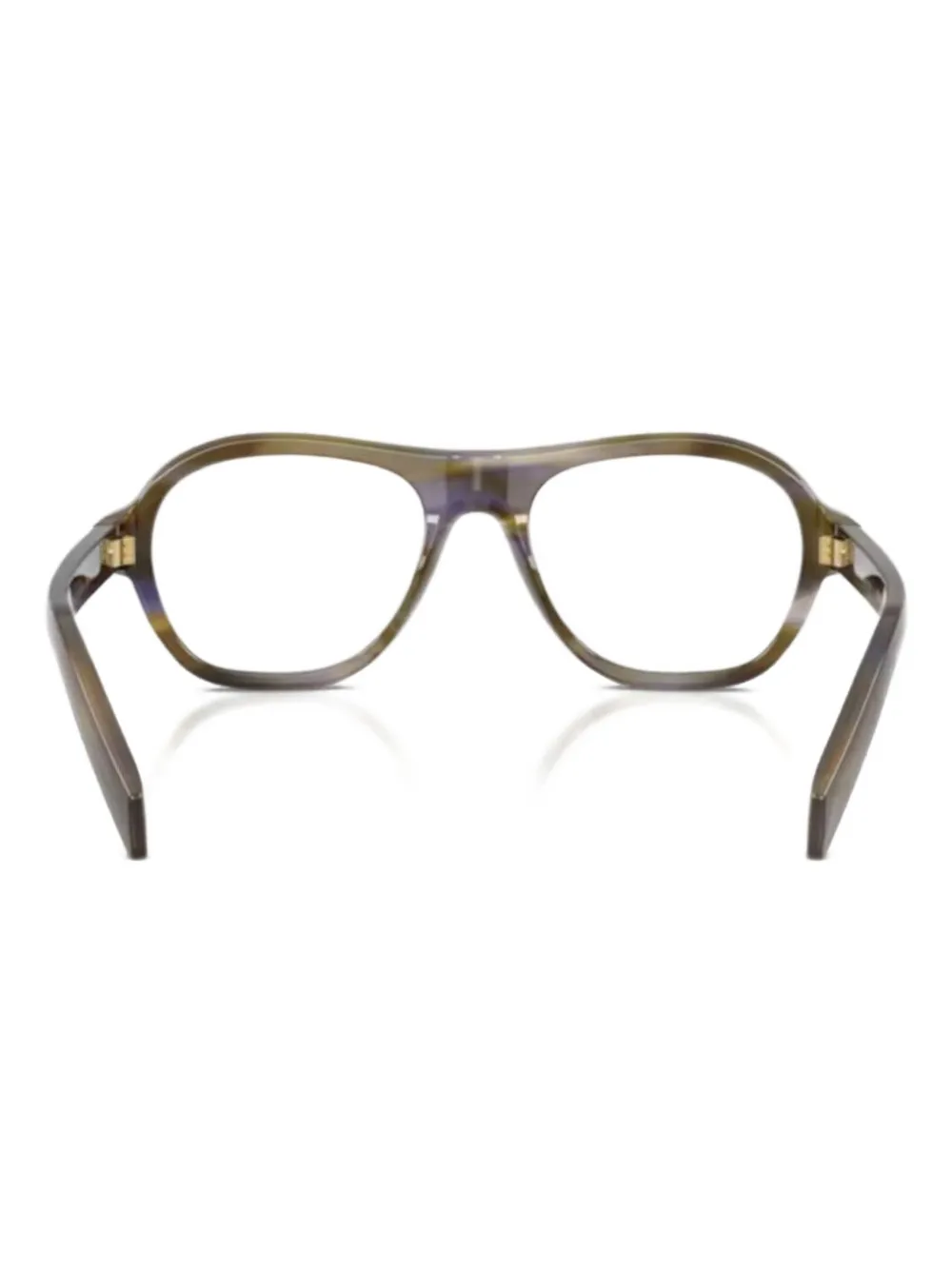 Prada Eyewear geometric-frame glasses | Brown | Image 1