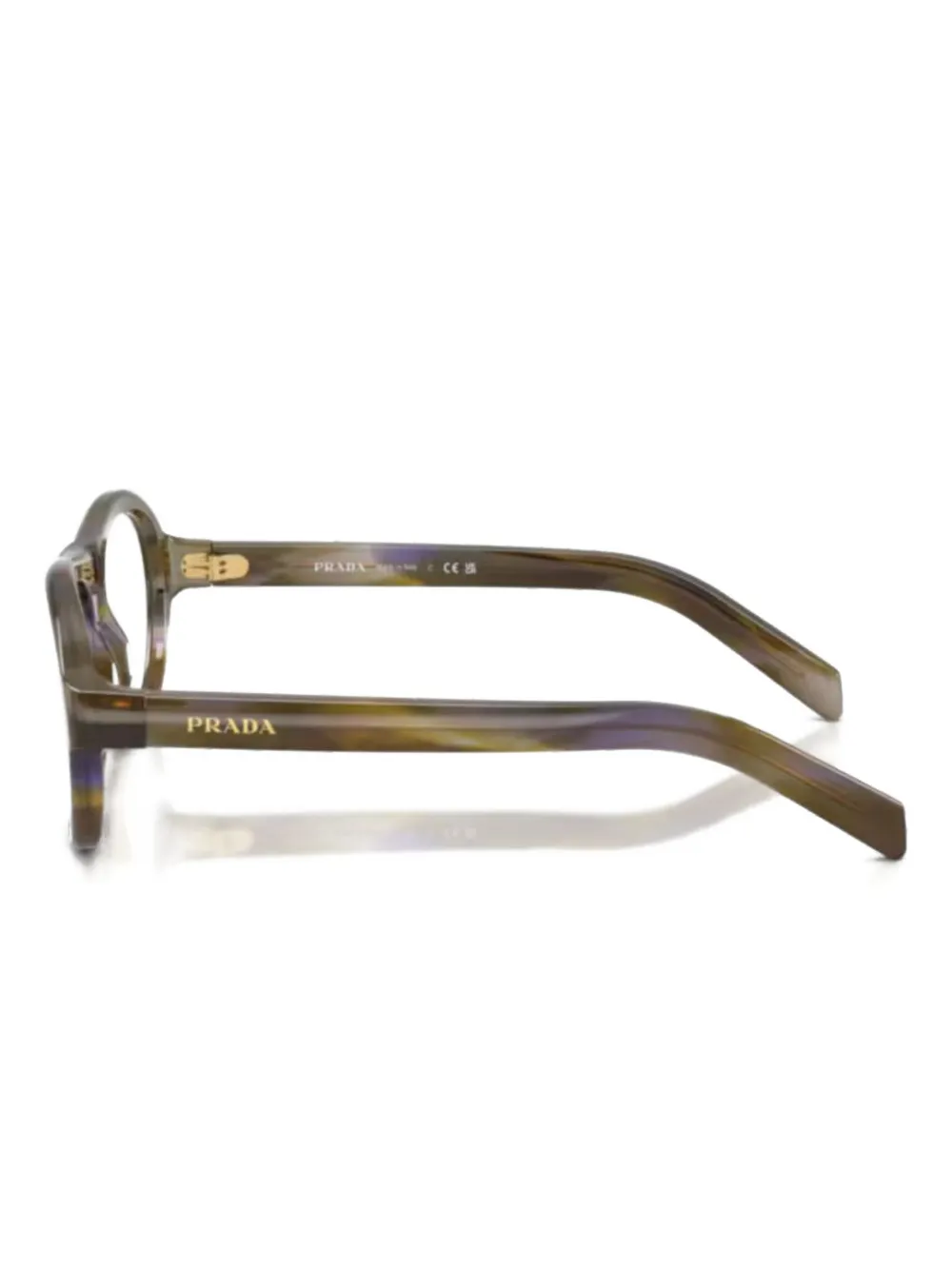 Prada Eyewear Bril met geometrisch montuur Bruin