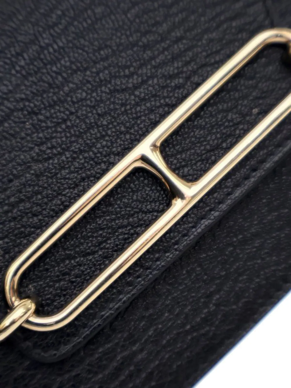 Pre-owned Hermes 2021 Chevre Mysore Roulis Slim Wallet Small Wallets In Black