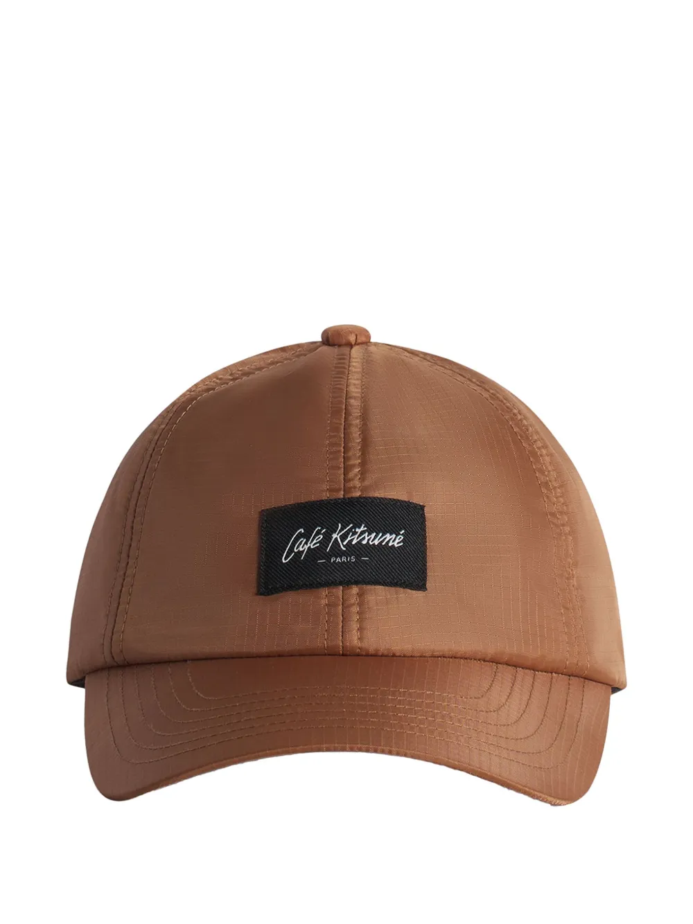 Café Kitsuné Logo-patch Cap In Brown