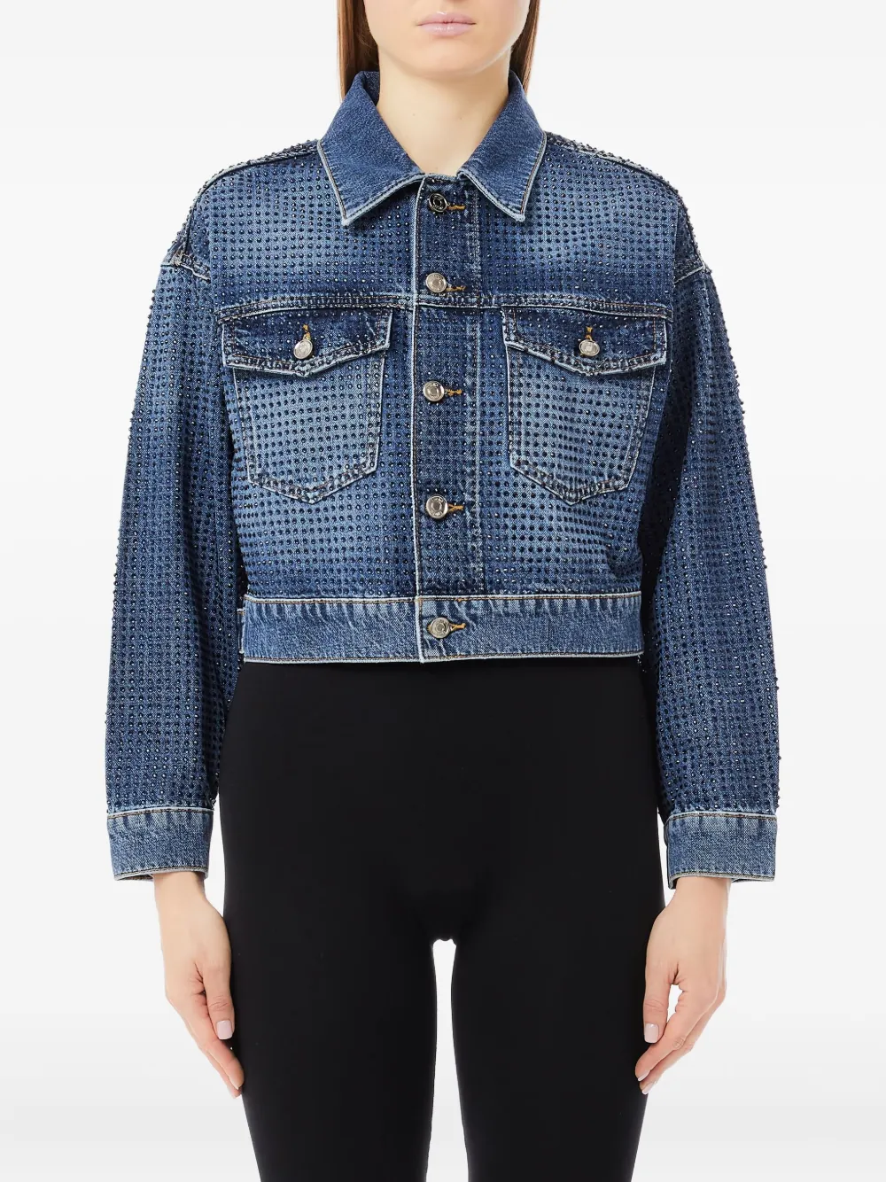 LIU JO studded denim jacket | Blue | Image 1