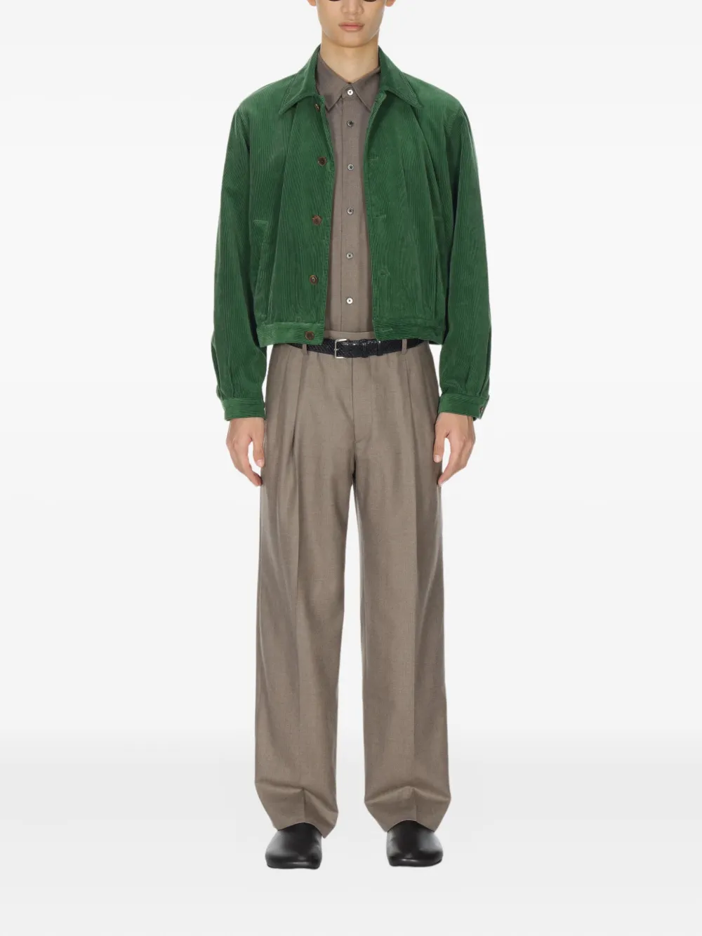 Auralee two-tuck wool slacks - Bruin