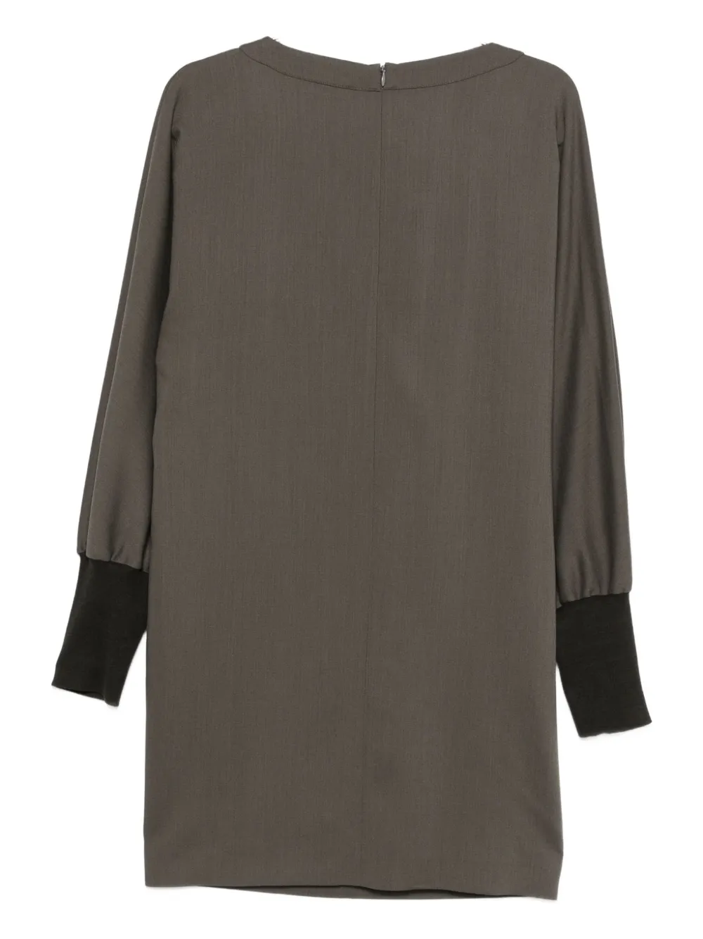 Antonelli cuff-detailing mini dress - Groen