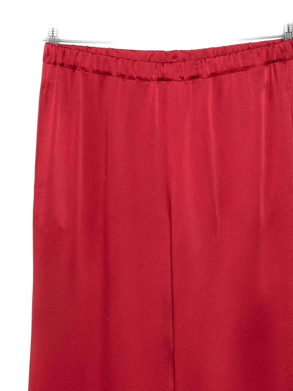 Antonelli Tailored Red Wide-leg Trousers With Elastic Waistband In Red