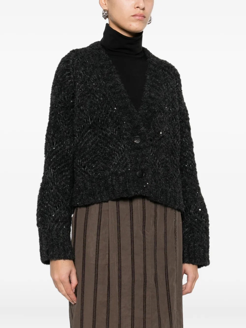 Antonelli V-neck Cardigan In Gray