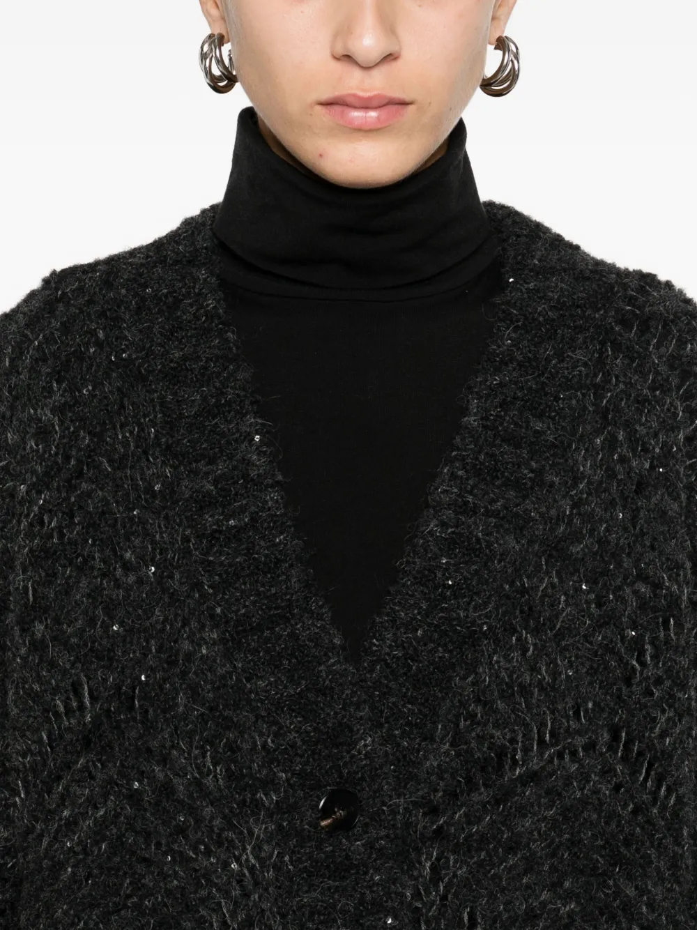Antonelli V-neck Cardigan In Gray