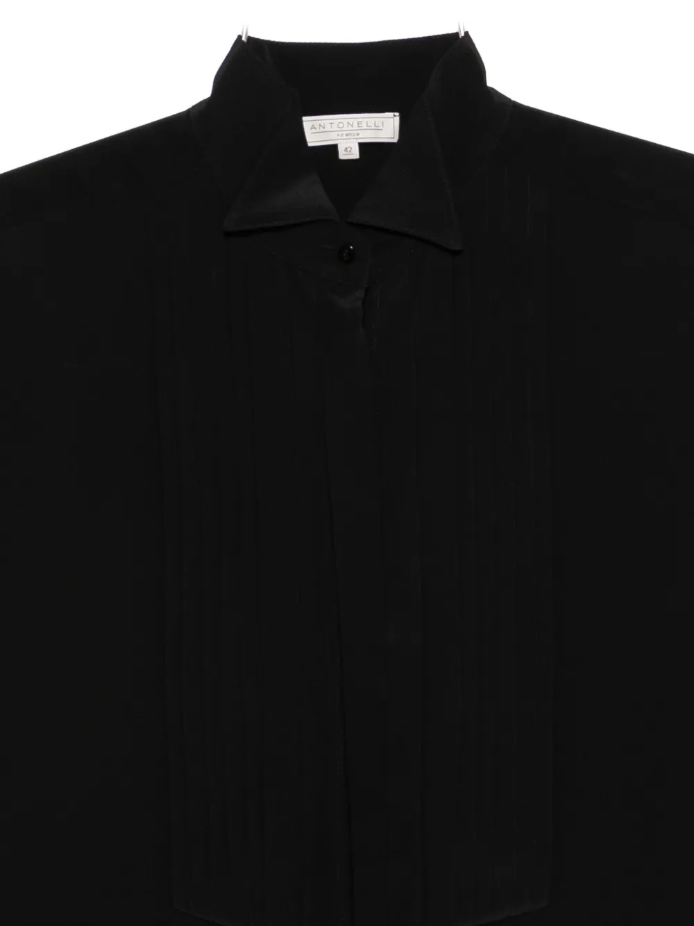 Antonelli Pleated-panel Shirt In Black