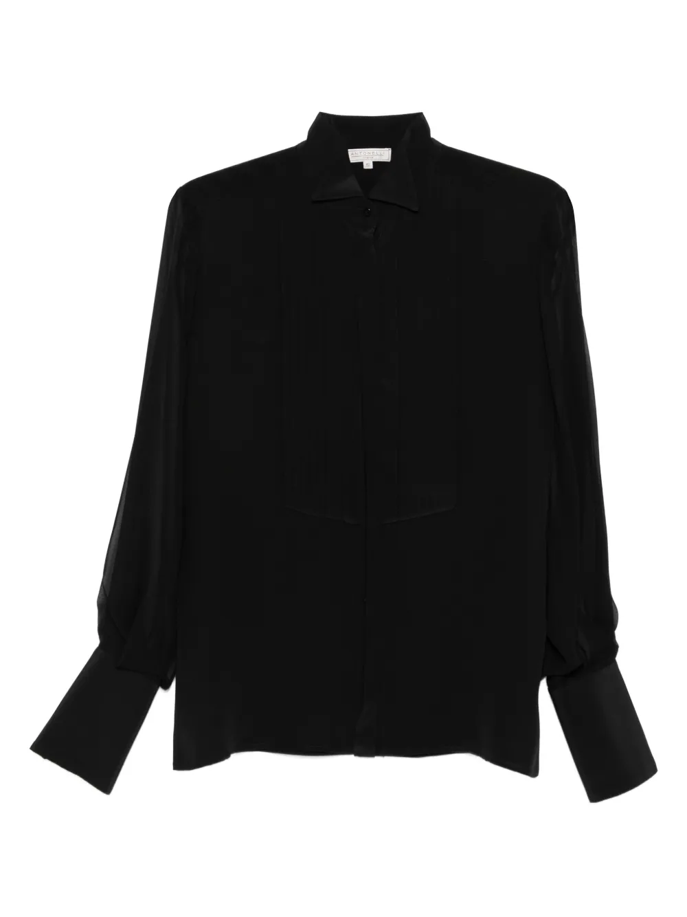Antonelli playera con panel con pliegues | negro | Image 1