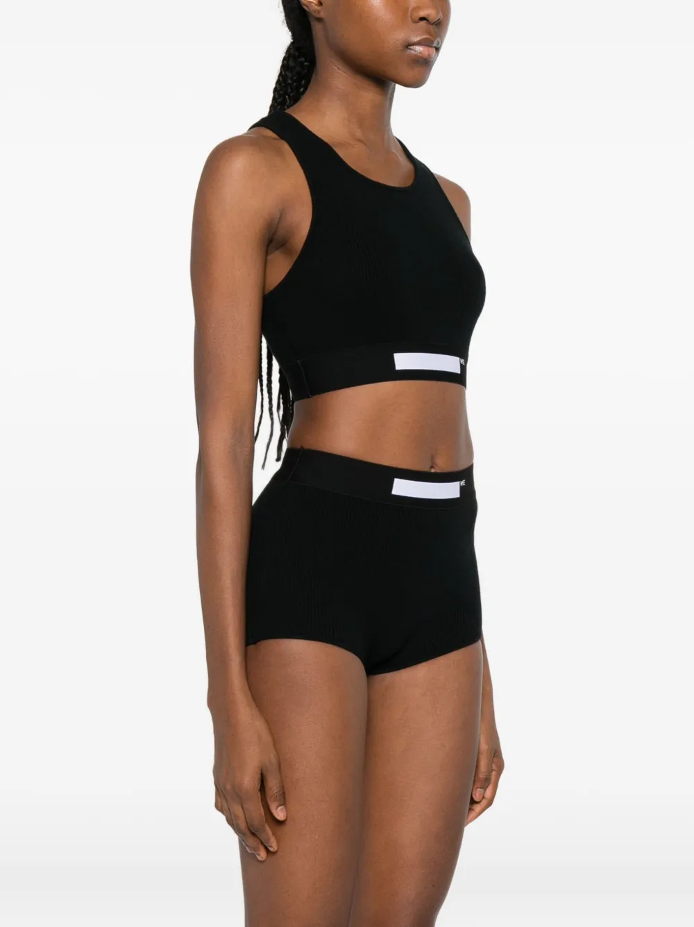 MEDEEA Tanktop met logodetail Zwart