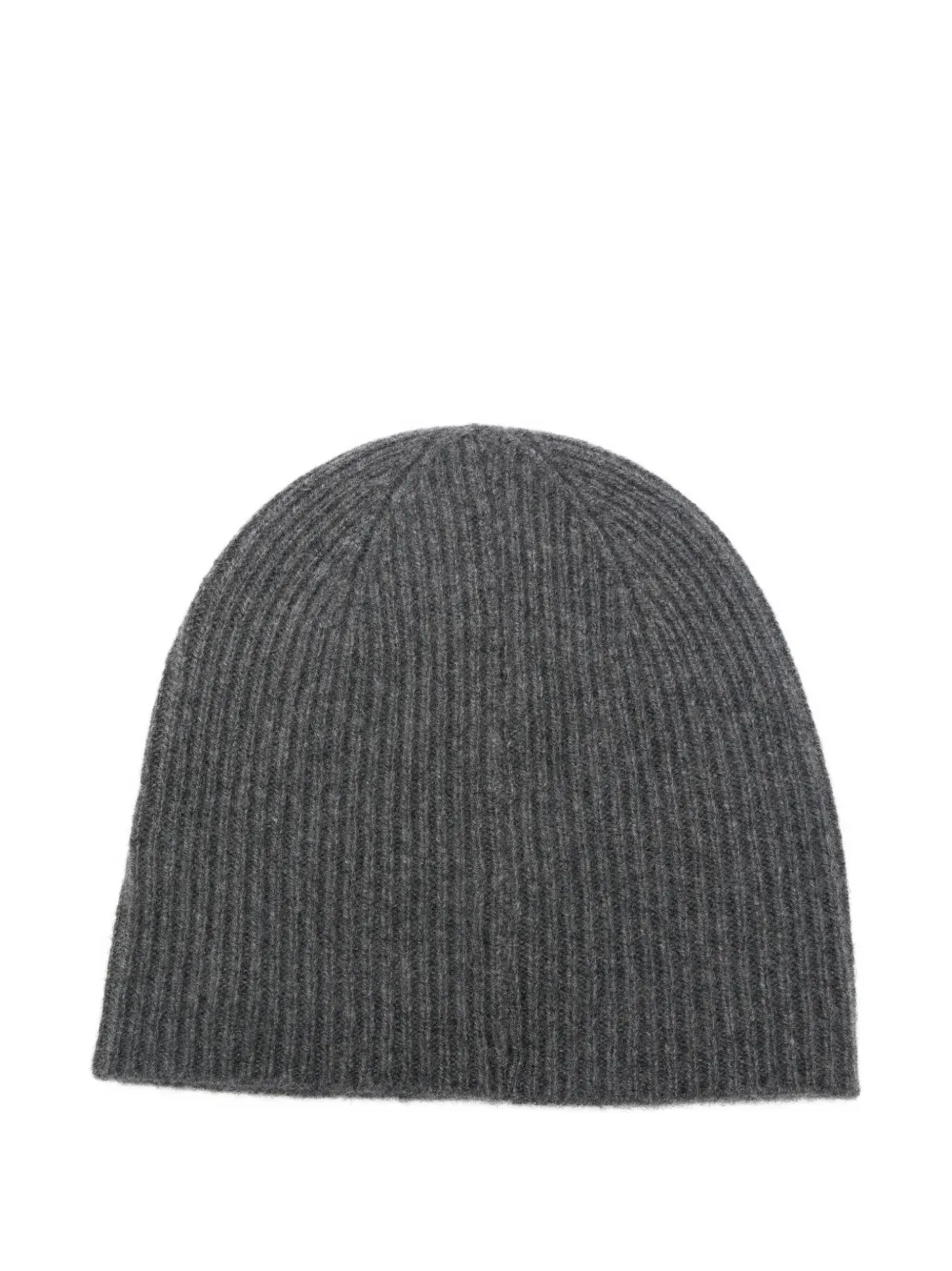 Coccinelle ribbed logo-plaque beanie - Grijs