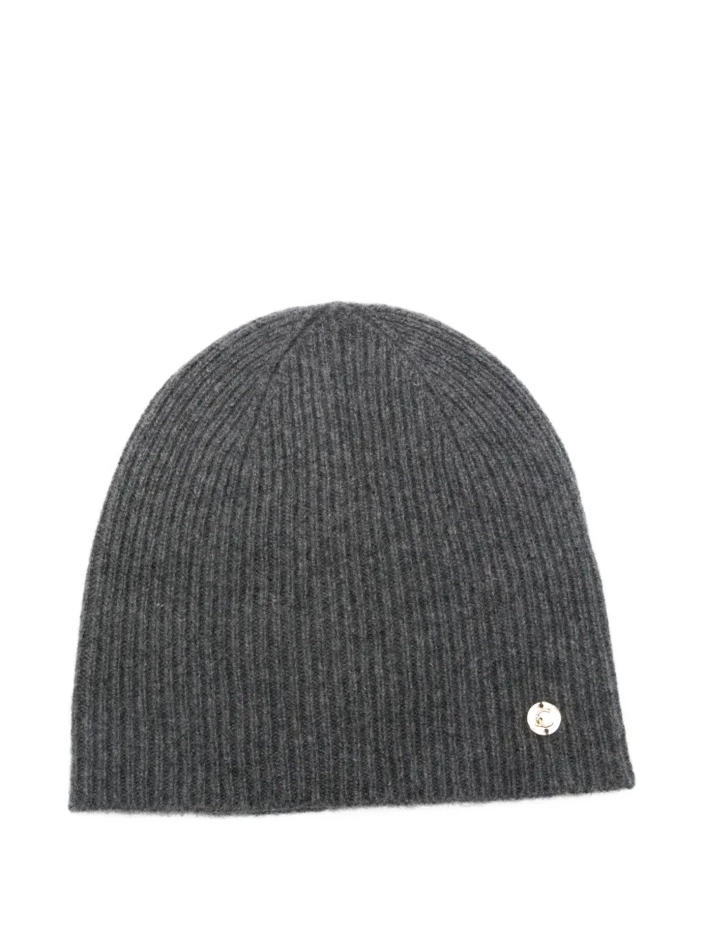 Coccinelle ribbed logo-plaque beanie | Grey | Image 1