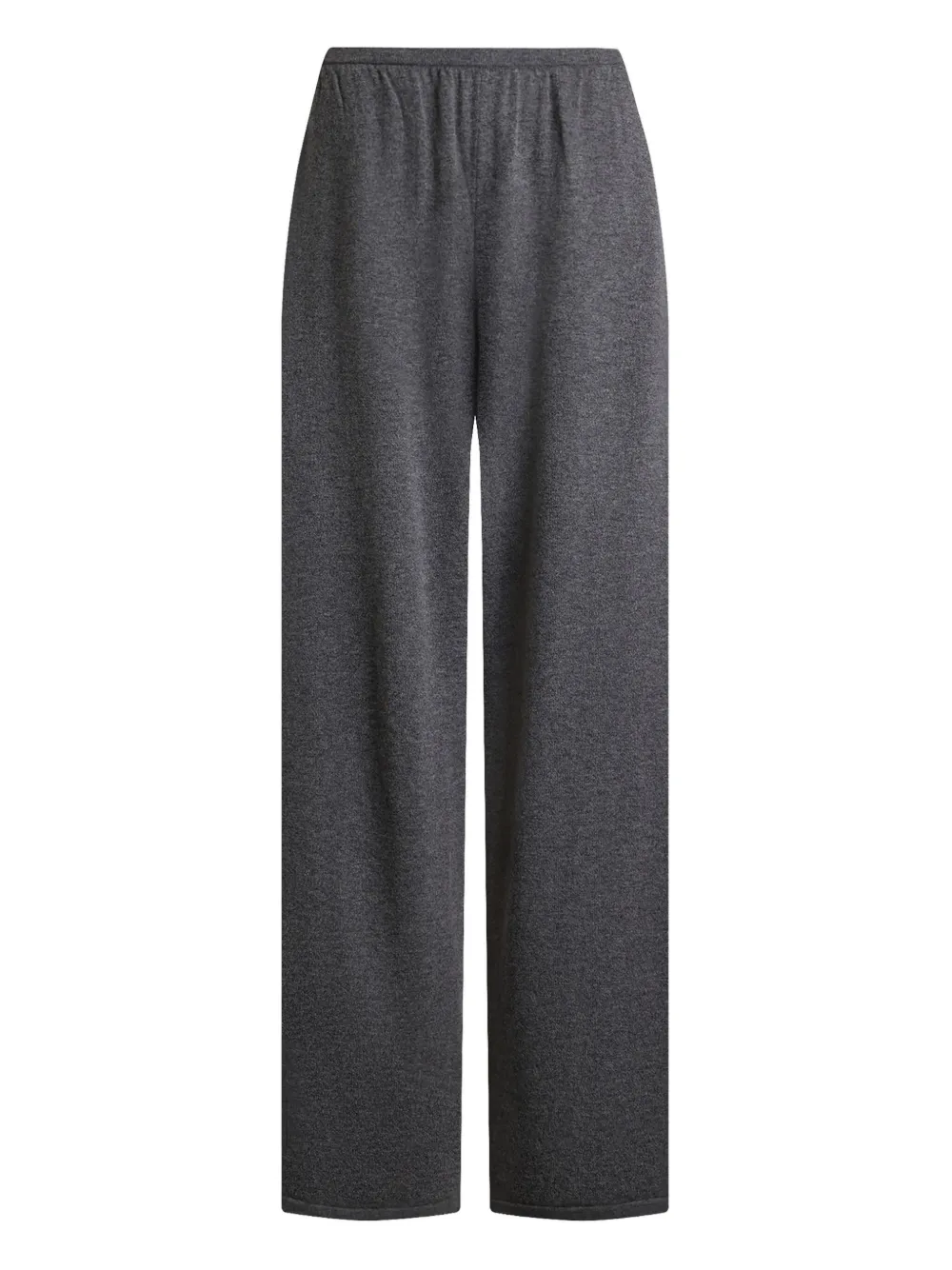 12 Storeez Mélange Knitted Trousers In Gray