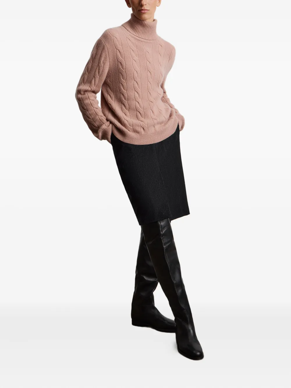 12 STOREEZ Kabelgebreide coltrui Roze
