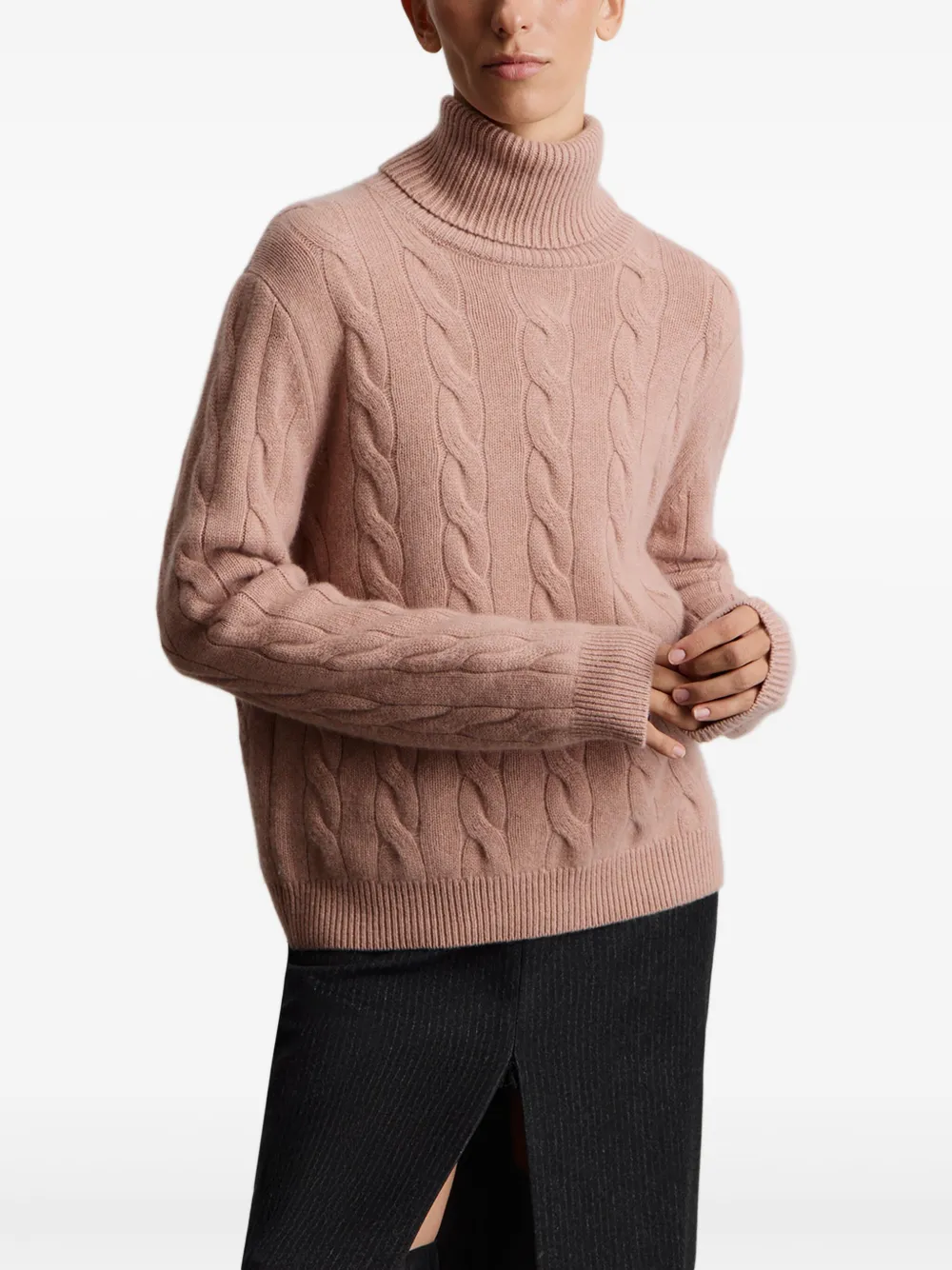 12 STOREEZ Kabelgebreide coltrui Roze