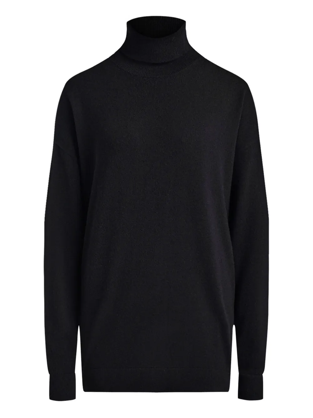 12 Storeez Turtleneck Knitted Sweater In Black