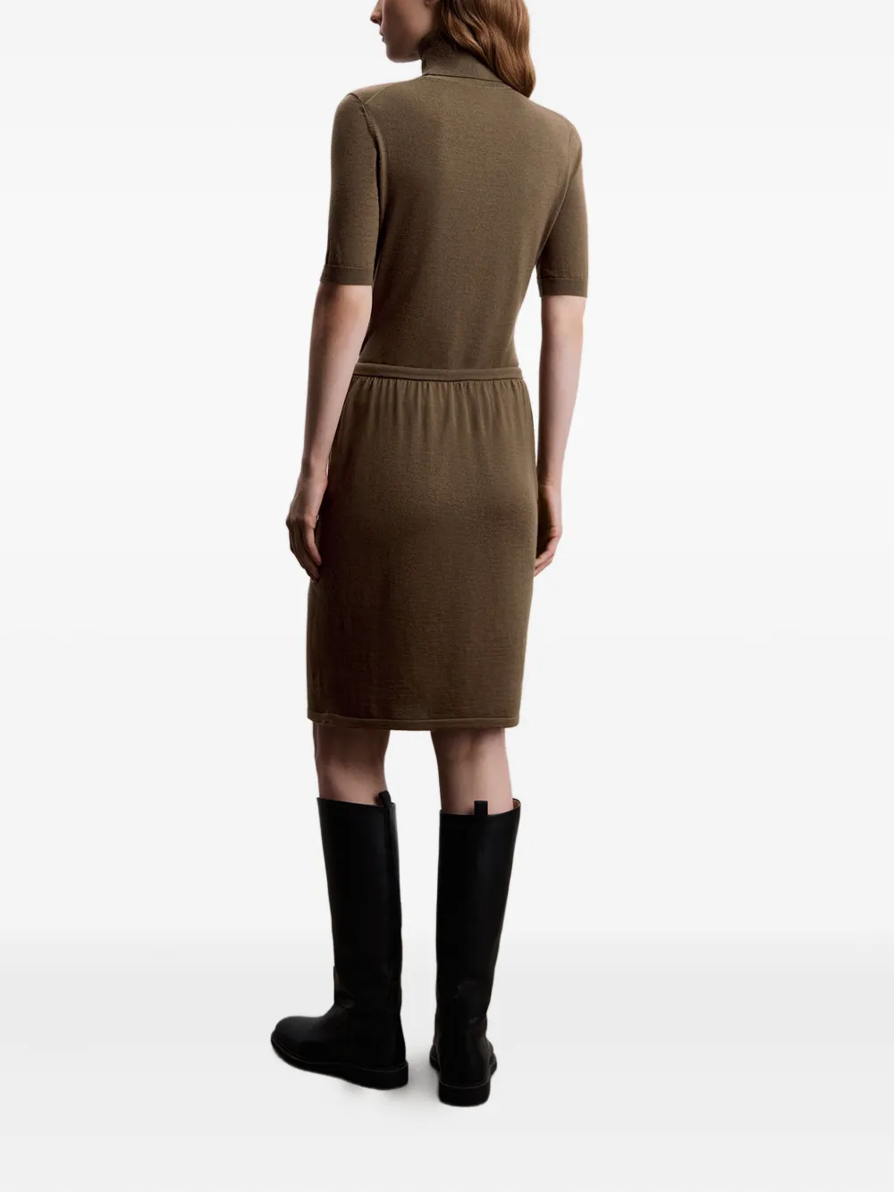 12 Storeez Drawstring Merino Skirt In Brown
