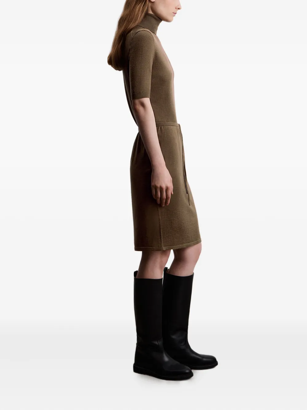 12 Storeez Drawstring Merino Skirt In Brown